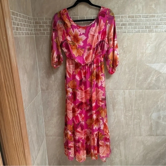 Lara G.Silk Blend midi dress - Picture 4 of 12